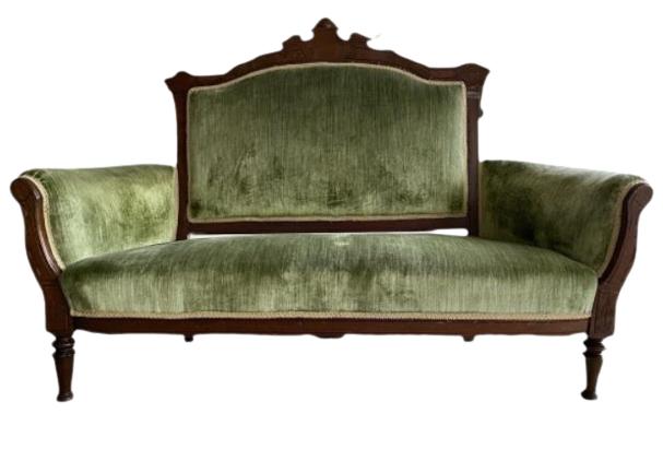 ANTIQUE FRENCH STYLE LOVE SEAT SETEE SOFA 58" (1 of 6)