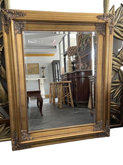 LARGE LA BARGE STYLE GOLD GILT WOOD MIRROR 53" (1 of 3)