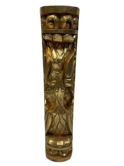 CARVED GOLD PHOENIX SCONCE SHELF CORBEL 25": VINTAGE CARVED GOLD PHOENIX SCONCE SHELF CORBEL-COMPOSITE MATERIAL25" X 6" X 4" APPROX-VERY GOOD CONDITION-DP2922