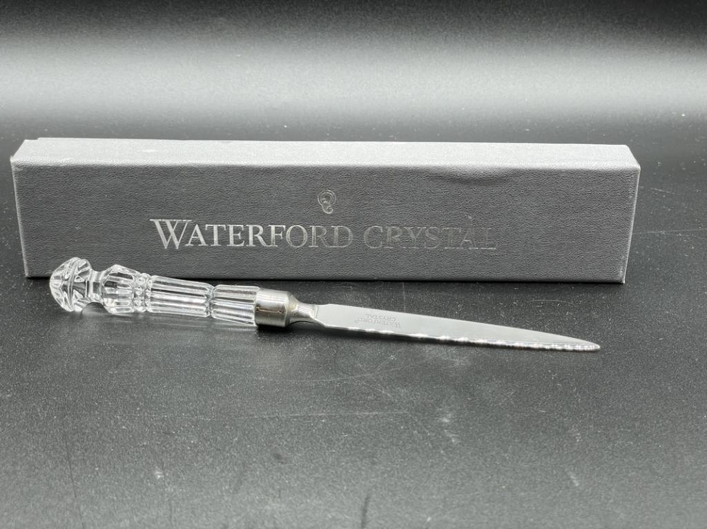 WATERFORD CRYSTAL LETTER OPENER W BOX 8" (1 of 2)