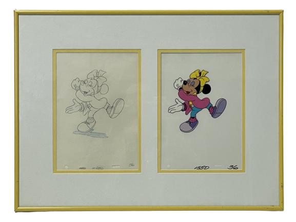 DISNEY MINNIE MOUSE ANIMATION DRAWING CELL ART 22" (1 of 4)