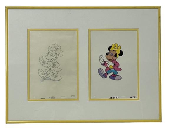 DISNEY MINNIE MOUSE ANIMATION DRAWING CELL ART 22" (1 of 3)