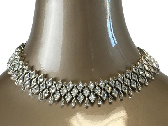 MULTI LAYERED CRYSTAL NECKLACE 16" (1 of 4)