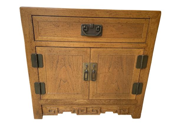 BAKER FURNITURE CAMPAIGN STYLE NIGHT STAND CABINET (1 of 3)