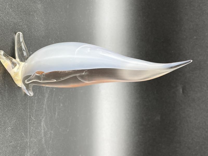 MURANO ITALIAN ART GLASS PENGUIN 6": MURANO ITALIAN ART GLASS PENGUIN -6" X 2" X 2" APPROXMADE IN ITALY