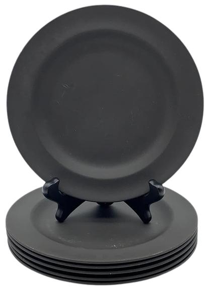 WEDGWOOD BLACK BASALT DESERT PLATES 7.5" SET OF 6 (1 of 4)