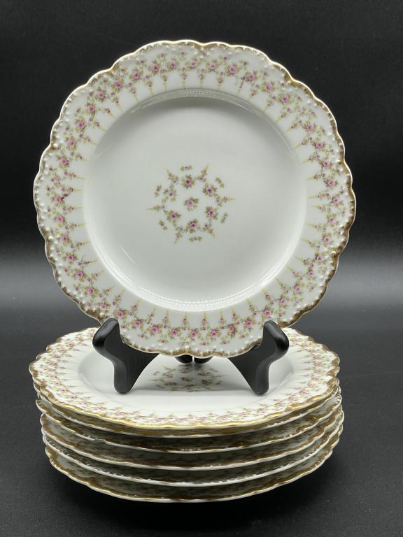 LIMOGES DESERT PLATES SET OF 7 (1 of 4)