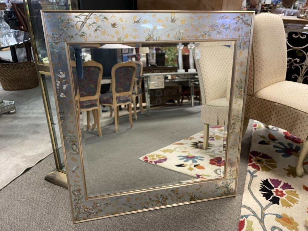 VINTAGE LA BARGE CHINOISERIE  EGLOMISE MIRROR 43" (1 of 4)