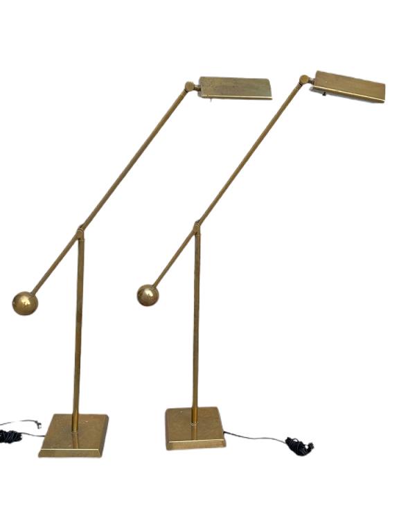 PAIR OF CHAPMAN STYLE BRASS FLOOR LAMPS 51" (1 of 7)