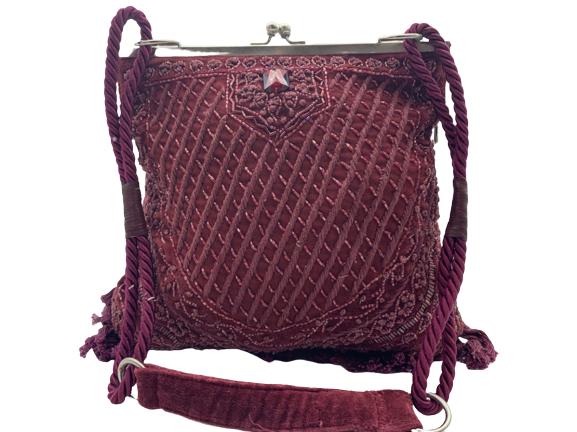 DRAP BEADED CLUTCH SHOULDER BAG 10" (1 of 5)