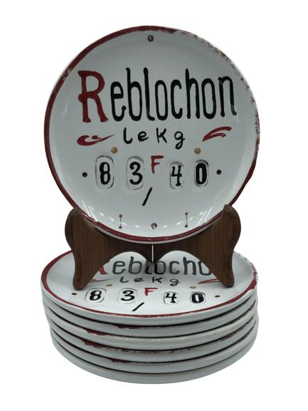 SET/7 WILLIAMS SONOMA FRENCH MARKET CHEESE PLATES (1 of 4)