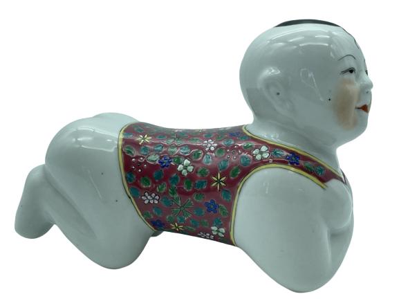 CHINESE OPIUM BED PORCELAIN HEADREST PILLOW 9" (1 of 5)