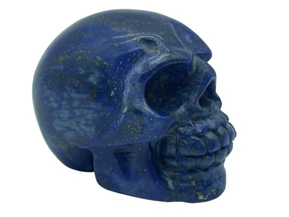 LAPIS LAZZULLI CARVED SKULL 2" (1 of 4)