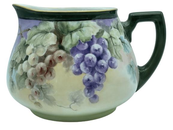 LIMOGES FRANCE PORCELAIN CIDER PITCHER 8" (1 of 5)