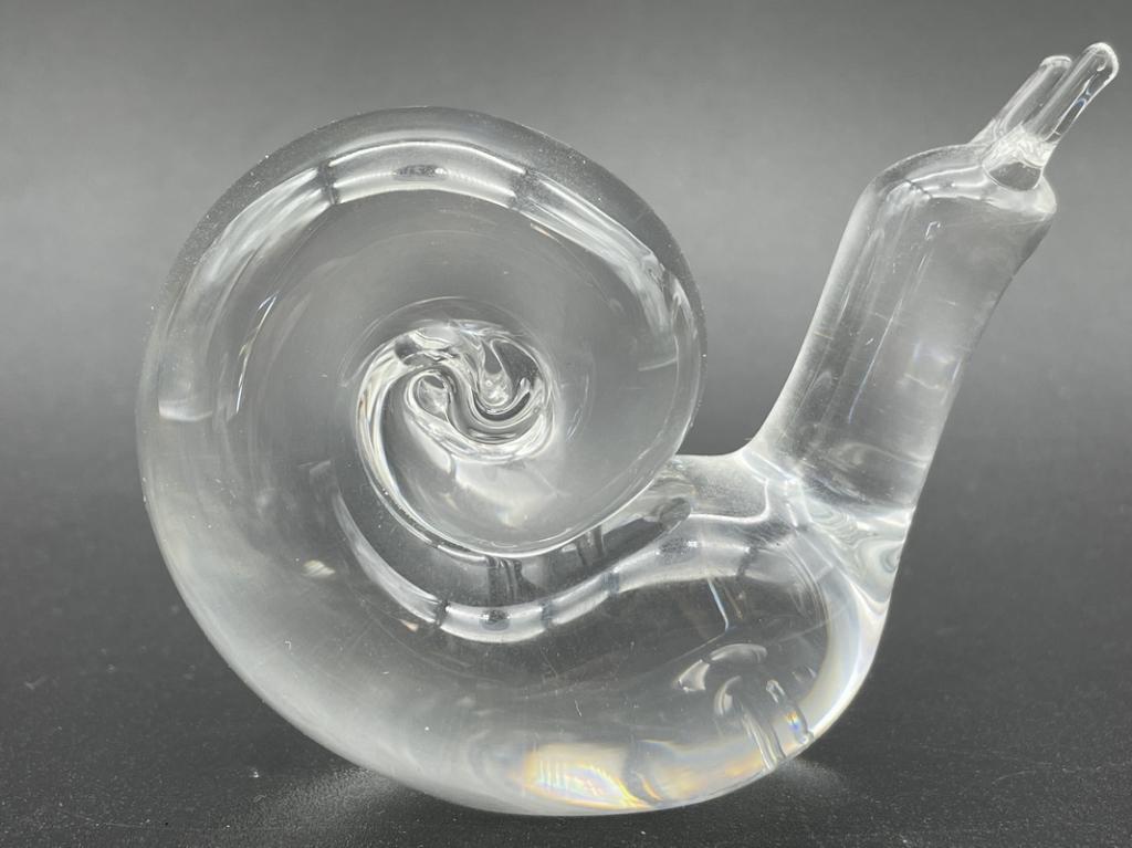 STEUBEN CRYSTAL GLASS SNAIL FIGURINE 3" (1 of 4)