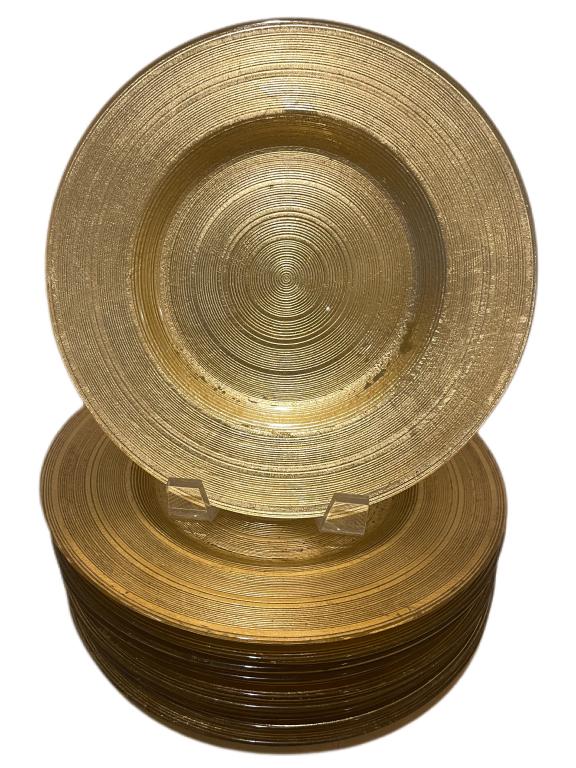 SET OF 8 PIER 1 IMPORTS GOLD PLATES 8.5" (1 of 2)