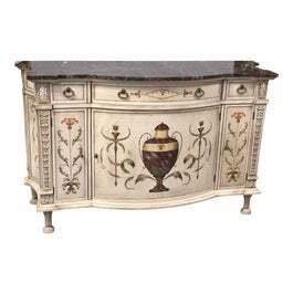 VINTAGE JOHN WIDDICOMB MARBLE TOP PAINTED BUFFET (1 of 6)