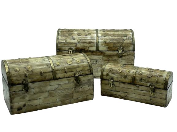 SET OF 3 KARL SPRINGER STYLE HORN JEWELERY BOXES (1 of 14)