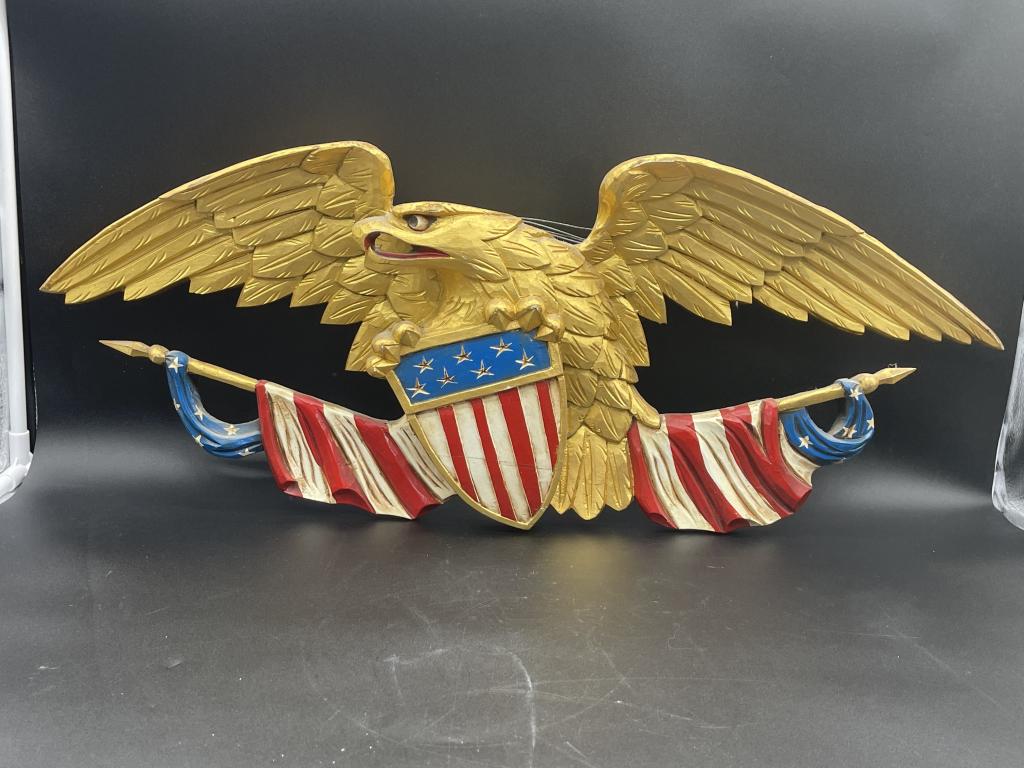 VTG COMPOSITE EAGLE  FLAG PLAQUE (1 of 4)