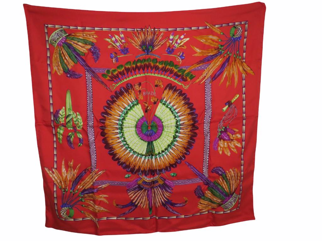 NEW! HERMES SILK BRAZIL SCARF (1 of 9)
