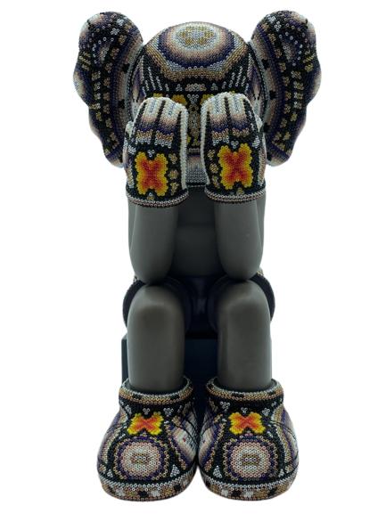KAWS / CHROMA HUICHOL BEADED SCULPTURE 11" (1 of 4)