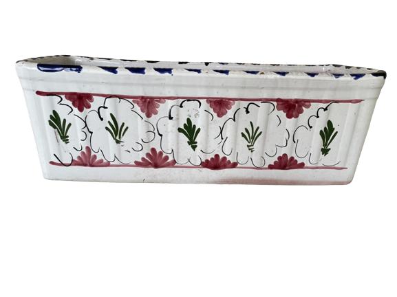 TALAVERA STYLE TERRACOTTA PLANTER 20" (1 of 4)
