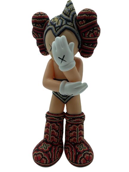 KAWS / CHROMA HUICHOL BEADED SCULPTURE 14" (1 of 4)