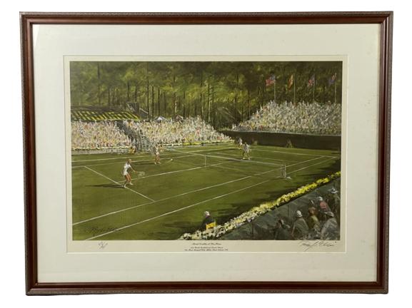 RAY ELLIS MIXED DOUBLES TENNIS PRINT 34" (1 of 5)