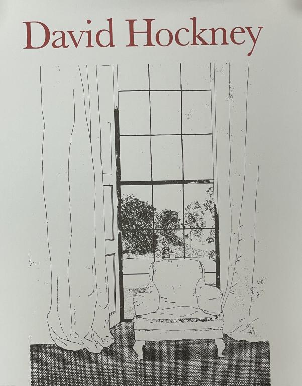 DAVID HOCKNEY CHAIR & WINDOW LITHOGRAPH PRINT (1 of 1)