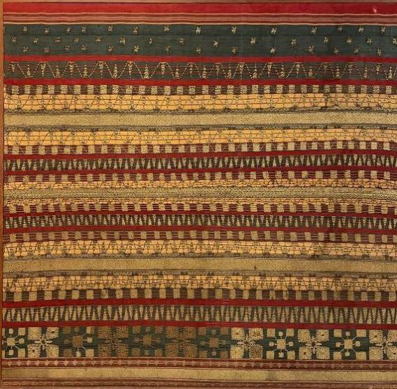 ANTIQUE SUMATRAN TEXTILE TAPESTRY WALL HANGING 51" (1 of 1)