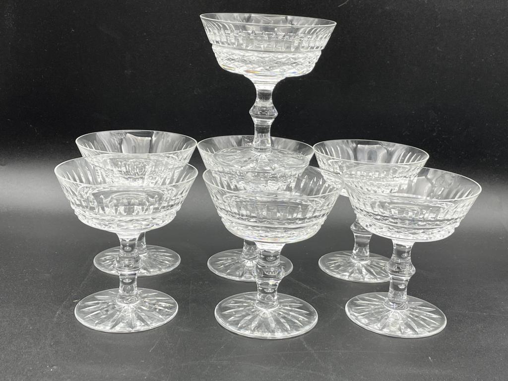SET OF 7 WATERFORD CHAMPAGNE OR SHERBERT GLASSES (1 of 2)