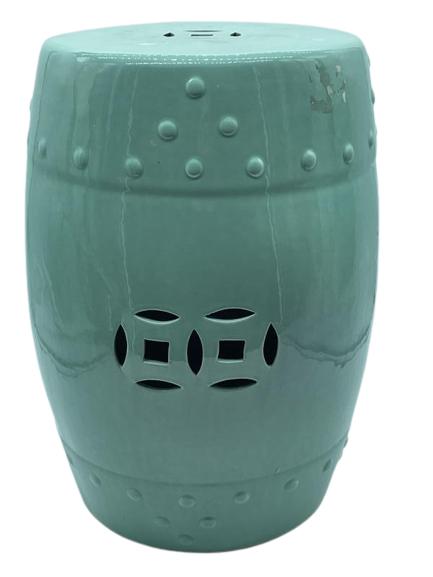VINTAGE ASIAN STYLE CERAMIC GARDEN SEAT STOOL 18" (1 of 5)