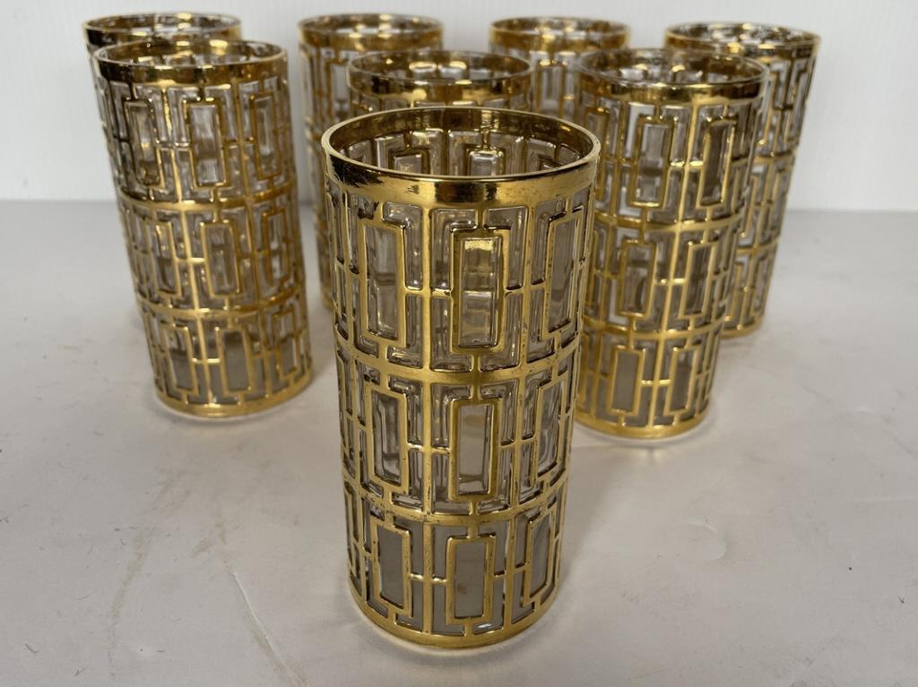 8 IMPERIAL GLASS COMPANY SHOJI HIGHBALL GLASSES (1 of 9)