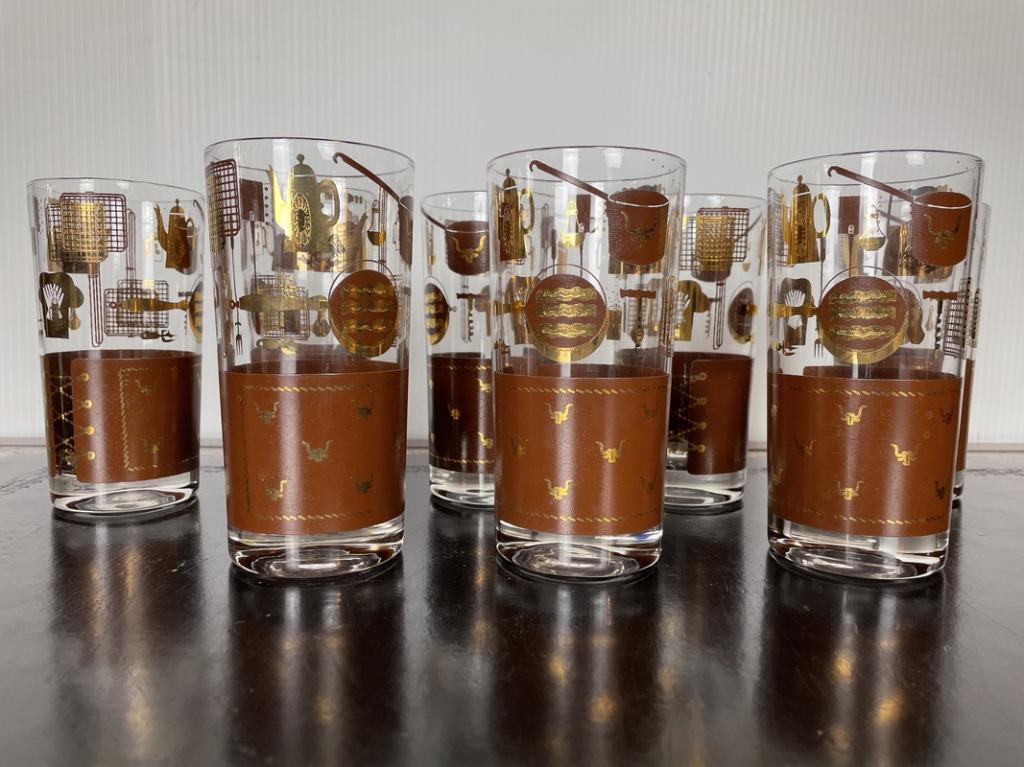 SET OF 8 MID CENTURY MODERN TUMBLER GLASSES (1 of 6)