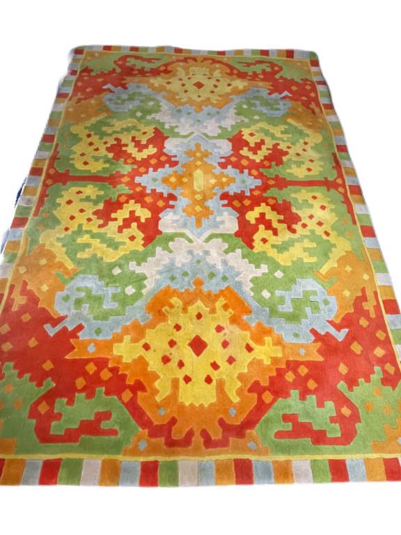 VINTAGE EDWARD FIELDS VIBRANT COLOR RUG 120" (1 of 8)