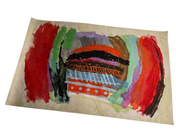 CALMAN SHEMI WALL HANGING "ABSTRACT #5" 85" (1 of 5)