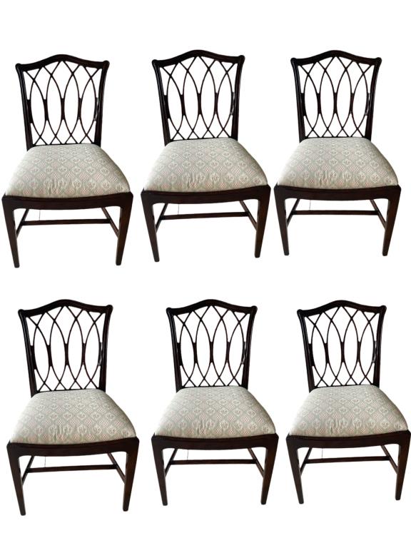 SET OF 6 VTG TRI-MARK  REGENCY STYLE DINING CHAIRS (1 of 4)