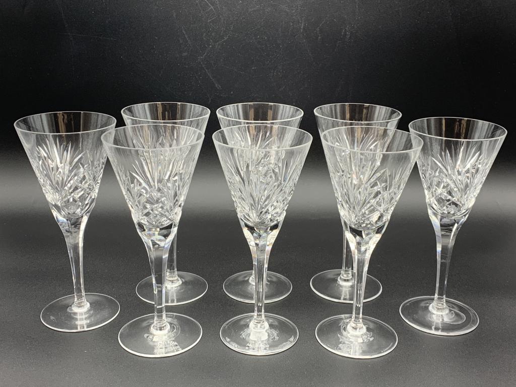 SET OF 8 VINTAGE GORHAM CRYSTAL WINE GLASSES: SET OF 8 VINTAGE GORHAM CRYSTAL WINE GLASSES -VERY GOOD CONDITION