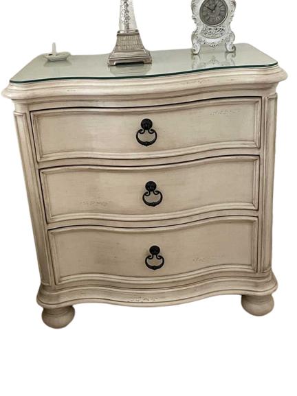 A.R.T. FRENCH COUNTRY WHITE WOOD NIGHT STAND 31" (1 of 1)