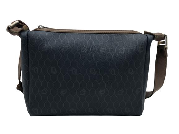 VINTAGE DIOR BLUE/GRAY ZIPPERED SHOULDER BAG (1 of 5)