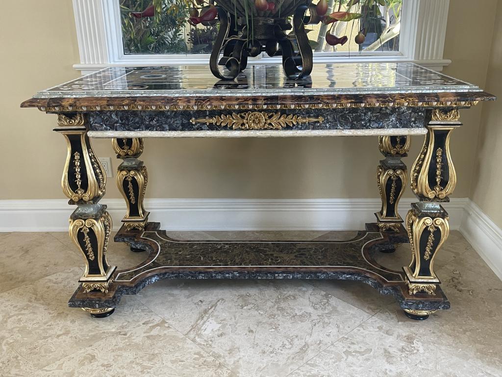 MAITLAND SMITH REGENCY STYLE PEN SHELL CONSOLE (1 of 6)