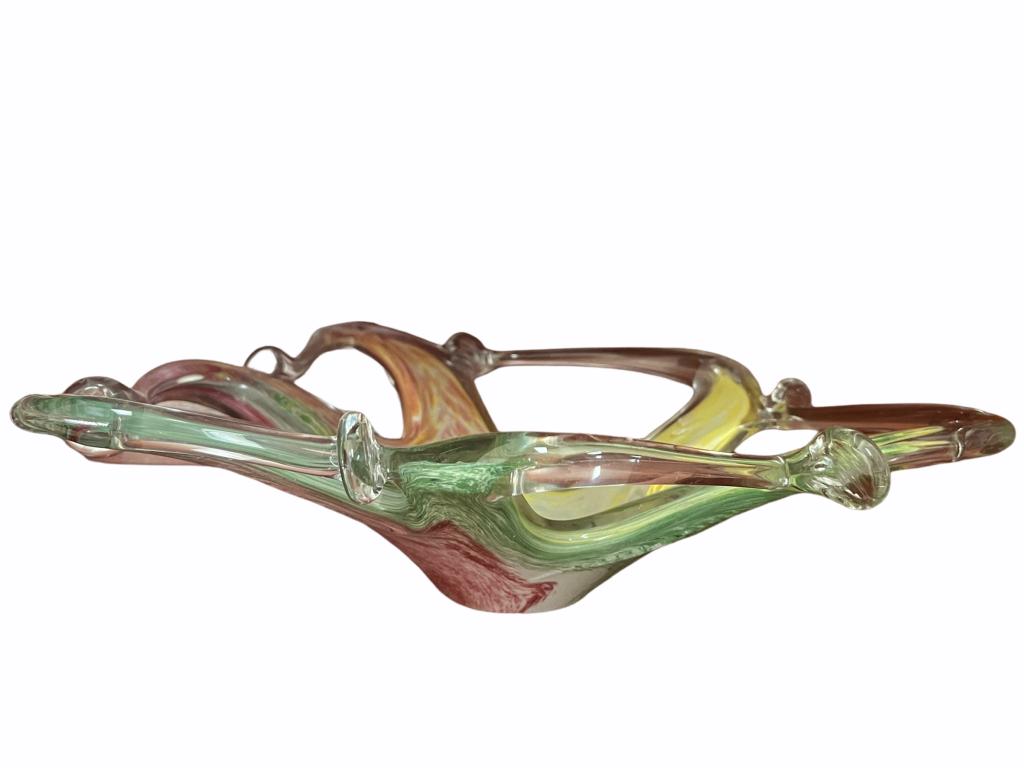 VTG MURANO ART GLASS INSPIRED FREE FORM CANDY DISH (1 of 2)