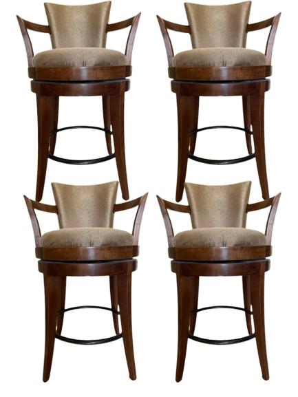 SET OF 4 SWIVEL BAR STOOLS (1 of 5)