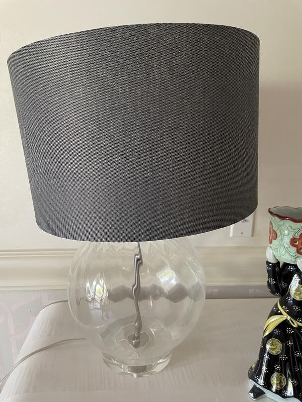 MODERN CLEAR GLASS TABLE LAMP 24" (1 of 2)
