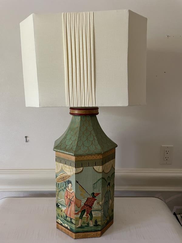 MAITLAND SMITH STYLE HAND PAINTED CHINOISERIE LAMP (1 of 2)