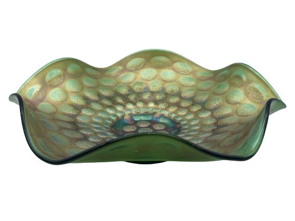 GORGEOUS VINTAGE FENTON STYLE PEACOCK BOWL (1 of 4)