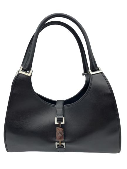 GUCCI MEDIUM BLACK CALF SKIN  BARDOT HANDBAG (1 of 3)