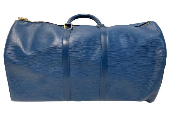LOUIS VUITTON BLUE EPI LEATHER  KEEPALL BAG (1 of 3)
