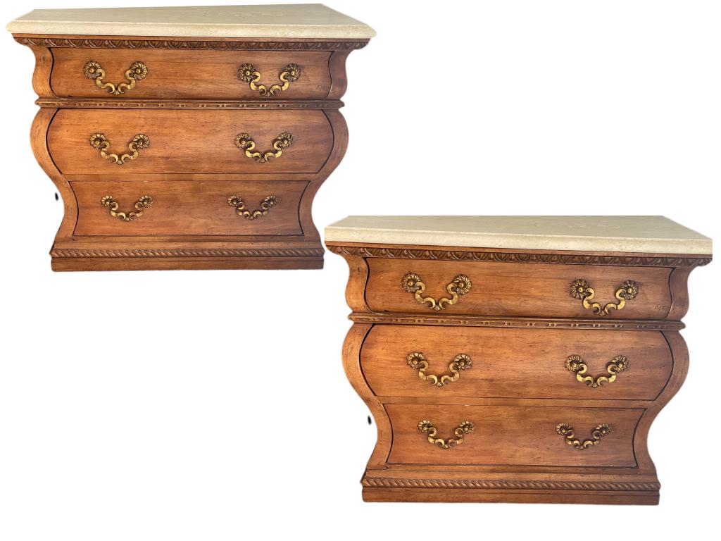 PAIR OF CENTURY 3 DRAWER NIGHTSTANDS/ END TABLES (1 of 1)