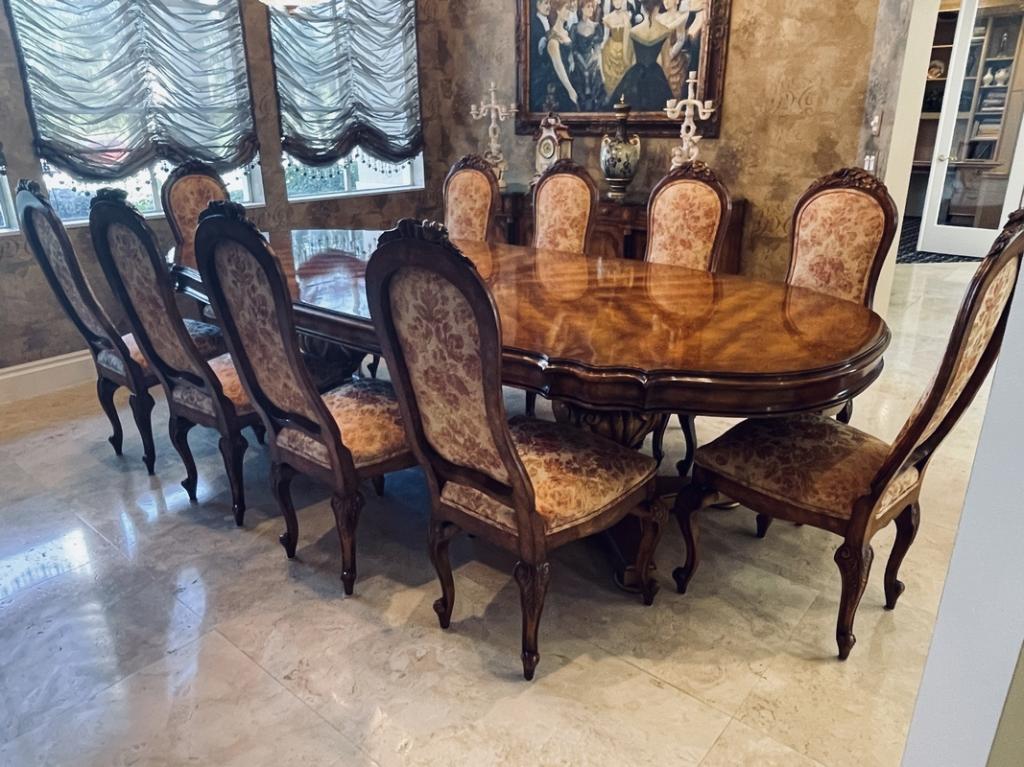 MONUMENTAL EMPIRE STYLE MAHOGANY WOOD DINING SET (1 of 5)